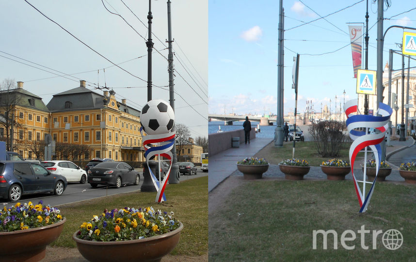 В Петербурге устанавливают конструкции с футбольной темой и ловят вандалов