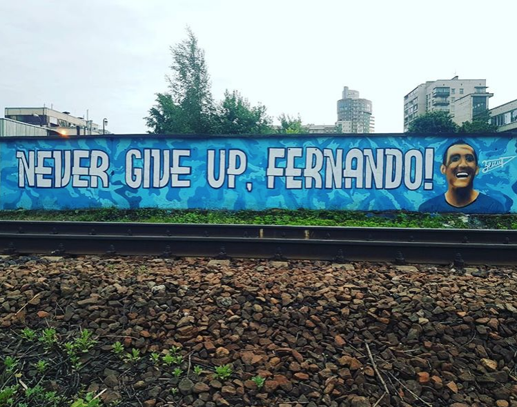 Never give up, Fernando!.        