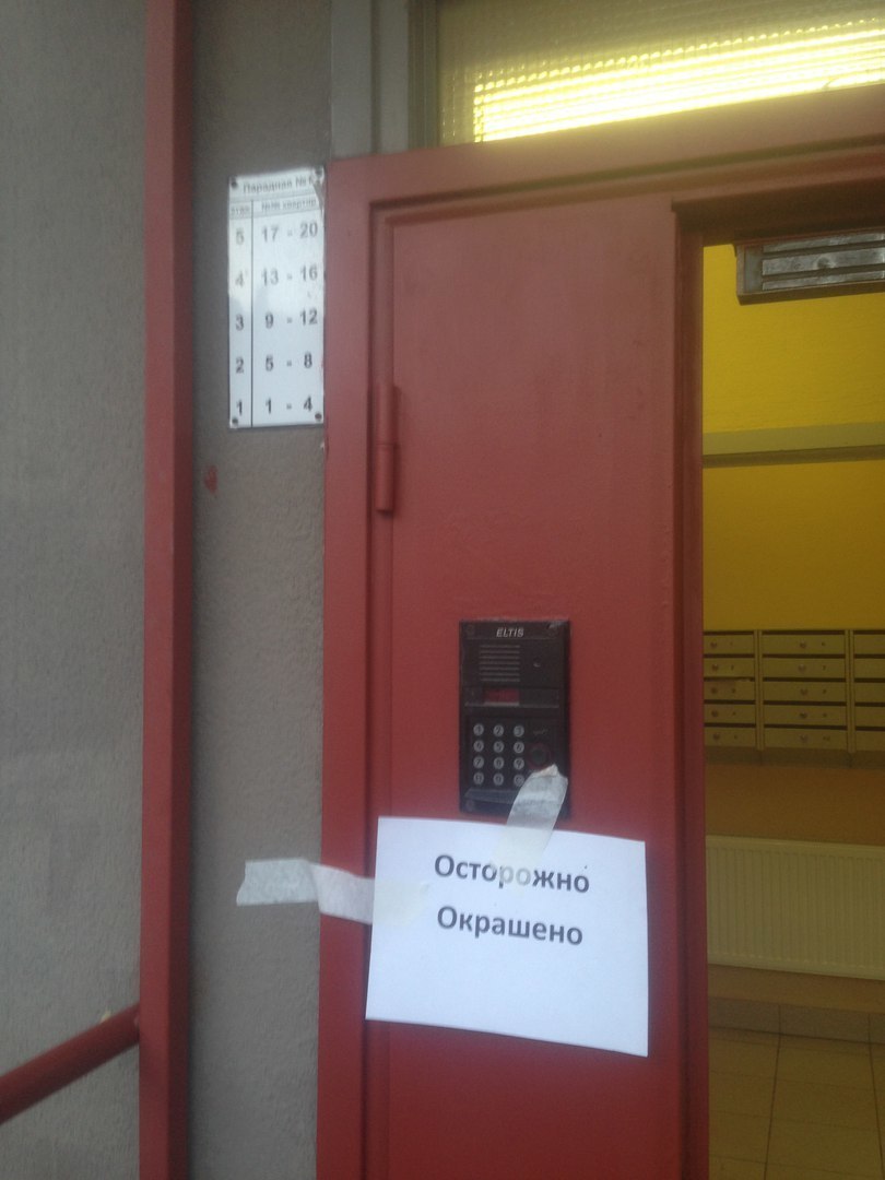 Отретушированную дверь в Петергофе полностью перекрасили. Фото Георгий Федоров, vk.com