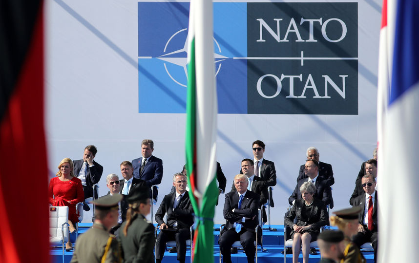 Дональд Трамп на саммите НАТО в Брюсселе. Фото AFP