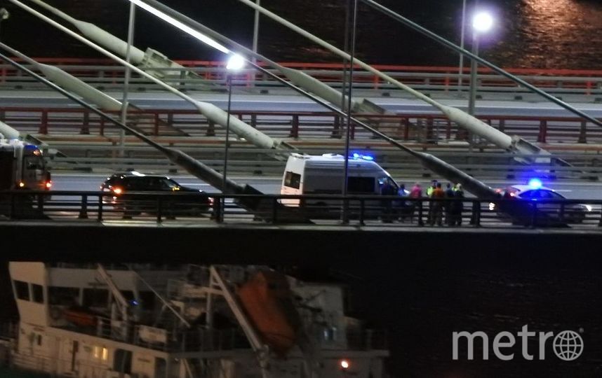 Человек пытался спрыгнуть с Вантового моста в Петербурге