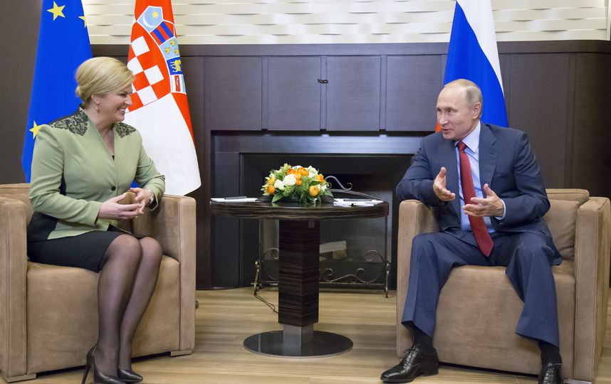 Встреча президентов России и Хорватии в Сочи