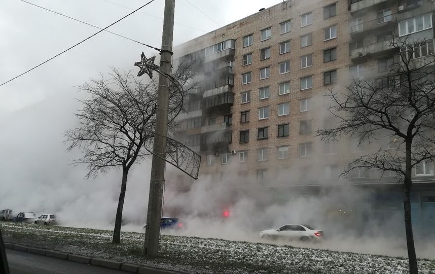 Прорвало трубу на будапештской