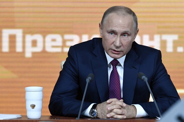 Большая пресс-конференция Владимира Путина. Фото AFP