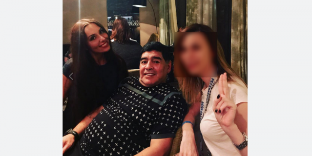 Екатерина Надольская с Диего Марадоной. Екатерина Надольская с Диего Марадоной.