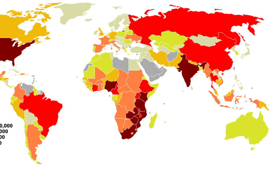 Сколько человек заражения. ВИЧ инфицированные статистика в мире. Статистика распространения ВИЧ инфекции в мире. ВИЧ В мире статистика по странам. Распространение ВИЧ В мире по странам.