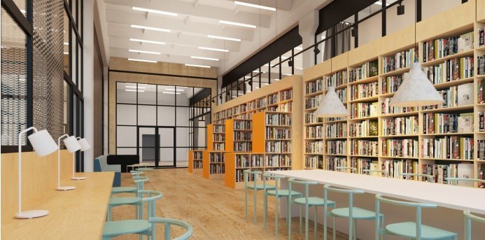 Библиотека вместит в себя несколько читальных залов, сделанных по типу коворкинга и детскую комнату с организованным досугом. Фото Предоставлено организаторами