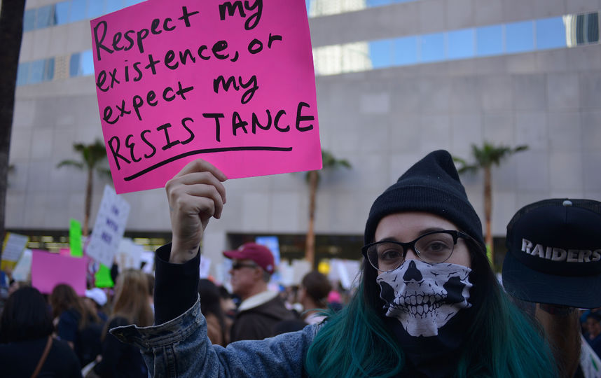 Женский Марш в Лос-Анджелесе. Фото Getty