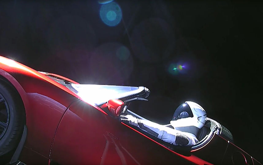 Tesla Roadster на орбите. Фото AFP