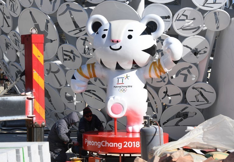 Символ Олимпиады-2018 – белый бенгальский тигрёнок по имени Сухоран. Фото AFP