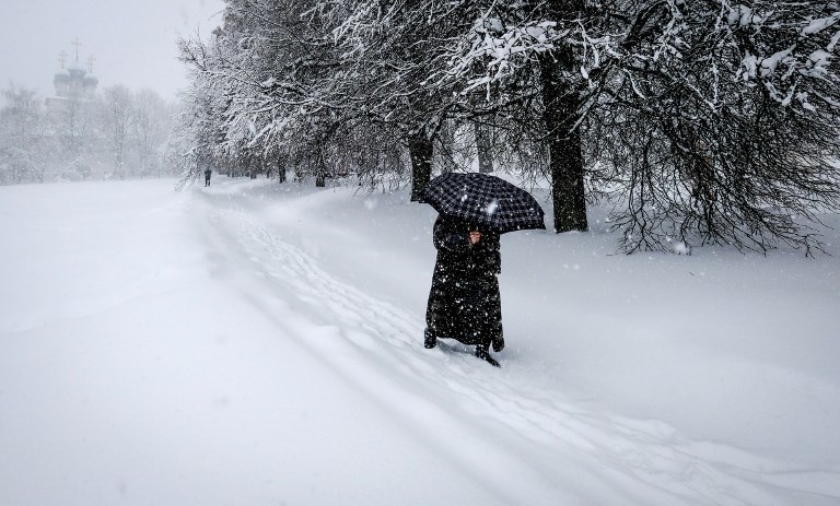 Снегопады в Москве. Фото AFP