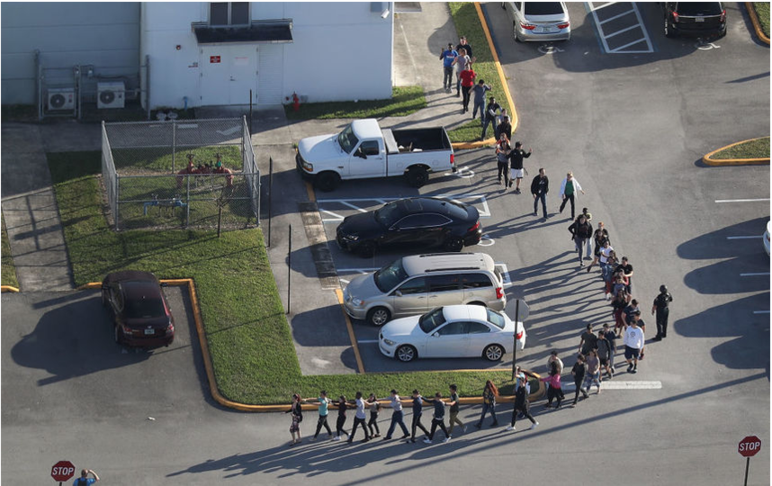 Стрельба произошла в школе города Паркленд во Флориде 15 февраля. Фото Getty