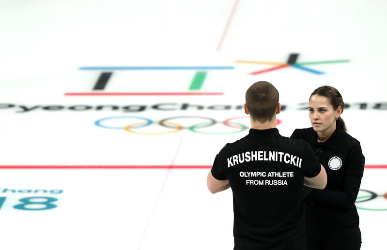 Александр КРушельницкий и Анастасия Брызгалова на Олимпиаде в Пхенчхане. Фото Getty