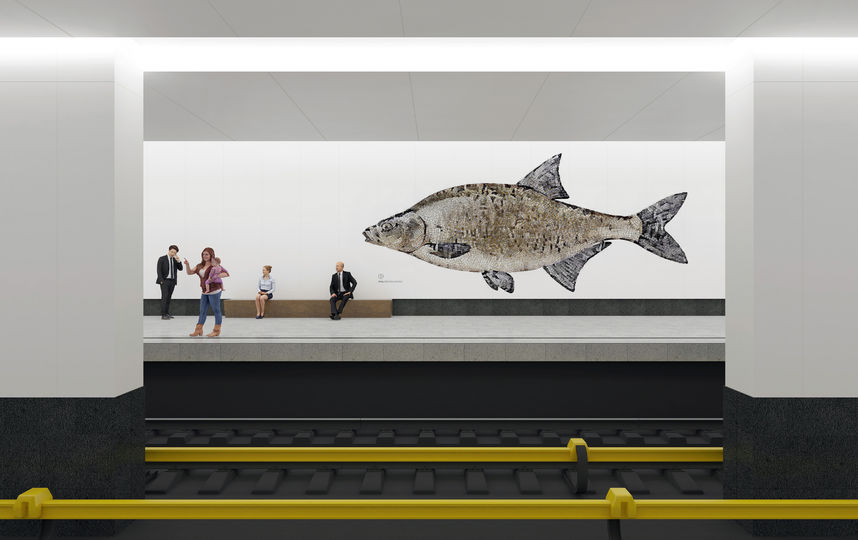 Гигантские рыбы украсят станцию "Нагатинский затон". Фото Предоставлено организаторами