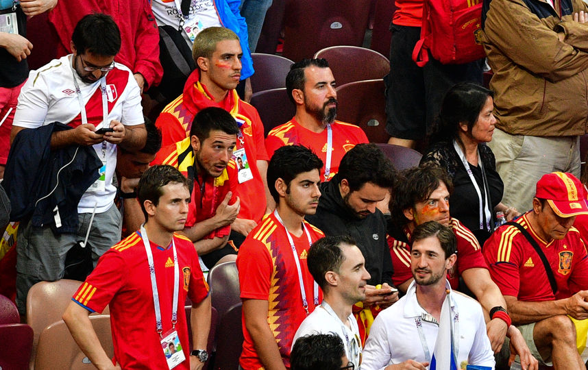 Болельщики сборной Испании в матче против России. Фото AFP