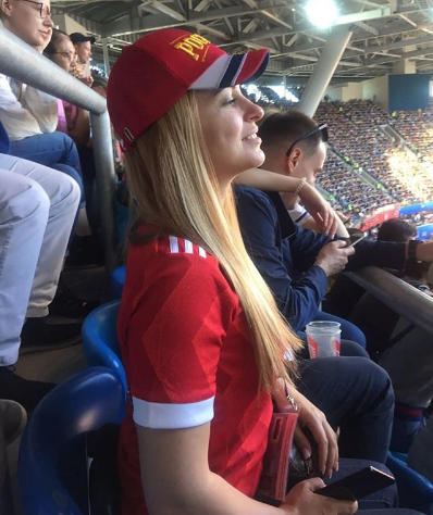 Болельщица матча Швеция – Швейцария. Фото Instagram/alexandrovnajenny
