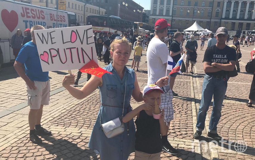 Анна Бьёрнклунд, поддерживающая Владимира Путина. Фото Филипп Ковалёв, "Metro"