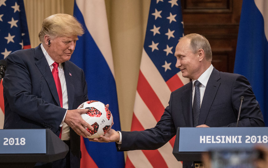 Встреча Владимира Путина и Дональда Трампа в Хельсинки. Фото Getty
