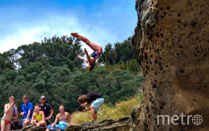 85  км/ч – максимальная скорость, которую развивают спортсмены, прыгая со скалы во время соревнований. Фото Алена Бобрович, "Metro"