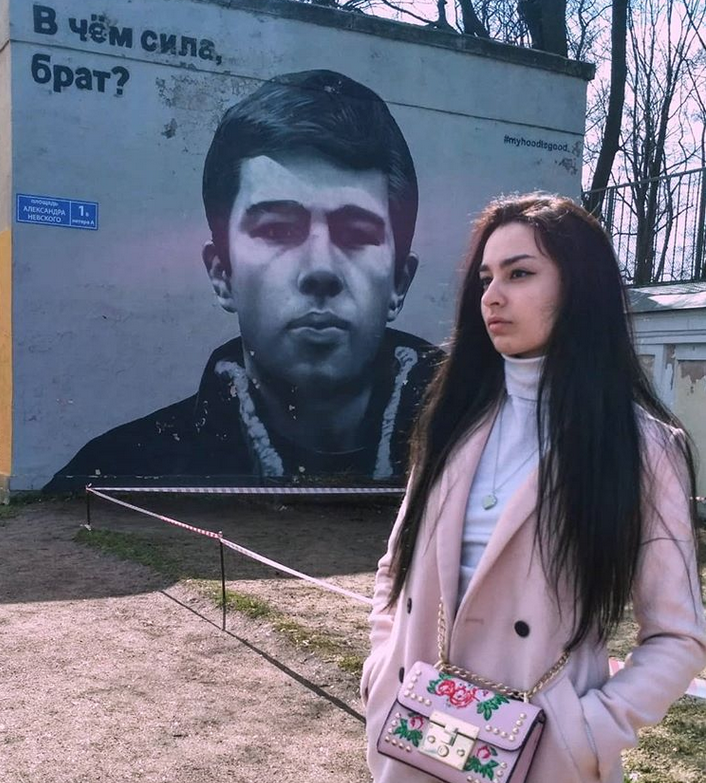 Граффити с Сергеем Бодровым в Петербурге стало достопримечательностью. Фото скриншот www.instagram.com/m.il0na/