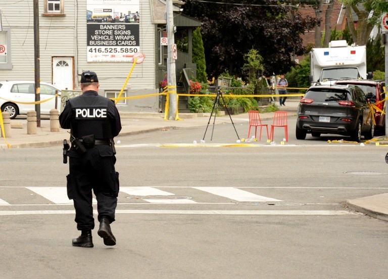 Место, где произошла стрельба в Торонто. Фото AFP