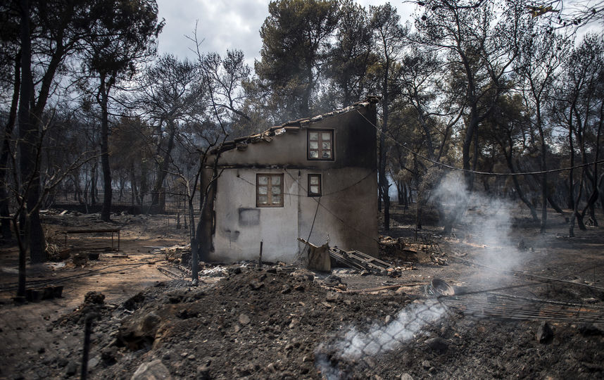 Страшные последствия пожаров в Греции. Фото AFP