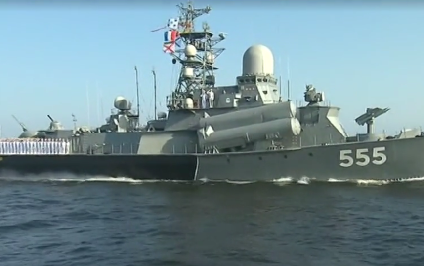 В Петербурге отмечают день ВМФ. Фото скриншот www.5-tv.ru/news