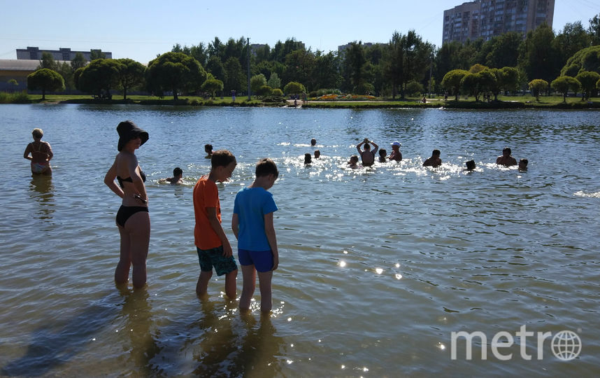 В водоёме купаются семьями. Фото Святослав Акимов, "Metro"
