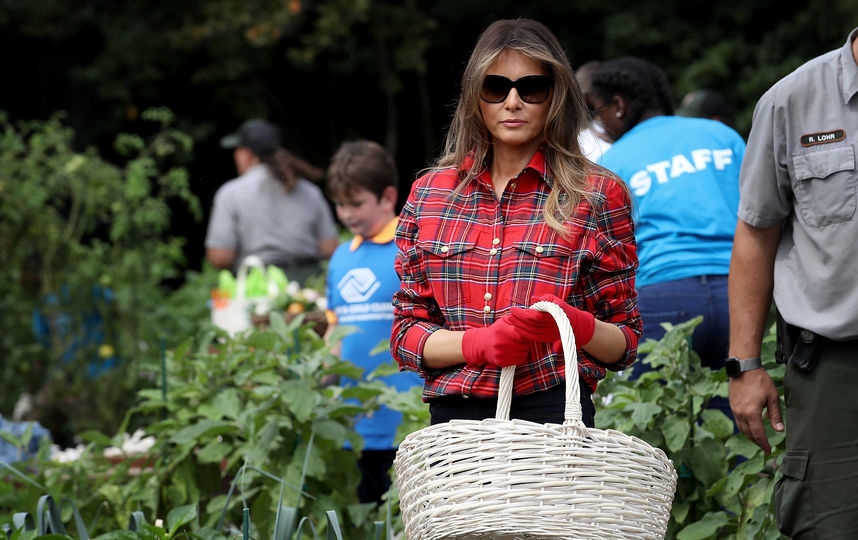 Мелания Трамп не часто наведывается в огород у Белого дома. Последний раз ее там заметили в октябре прошлого года. Фото Getty