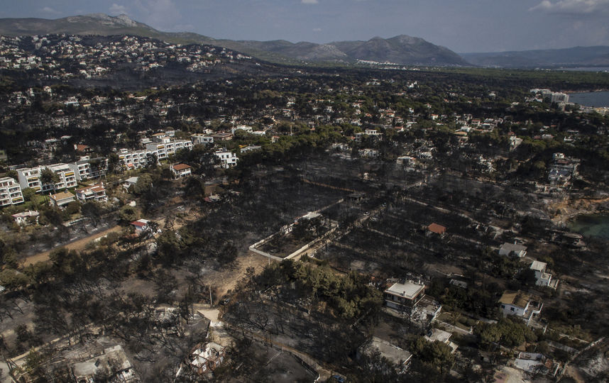 Страшные последствия пожаров в Греции. Фото AFP