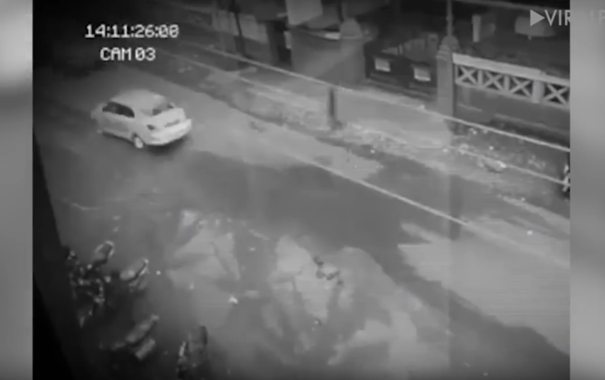 Призрак, разгуливавший по оживлённой дороге, держит в страхе филиппинцев. Фото Скриншот Youtube
