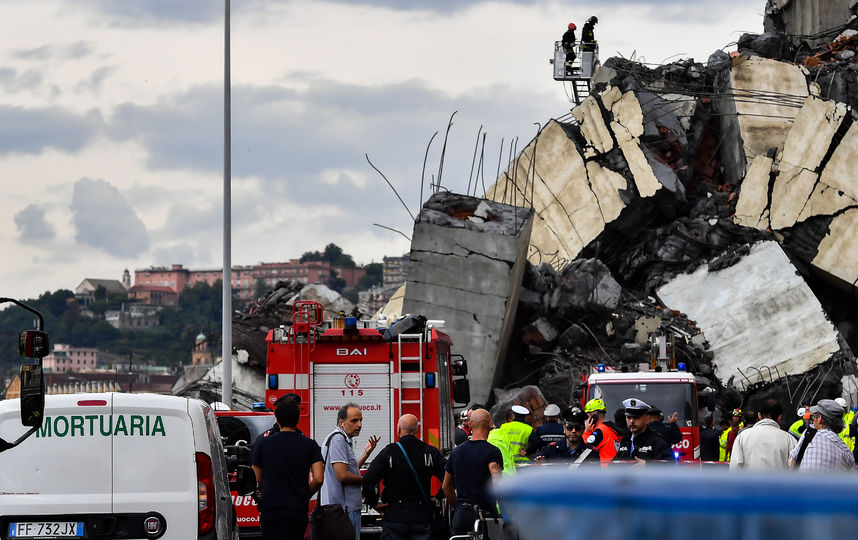 Трагедия в Генуе. Фото Getty