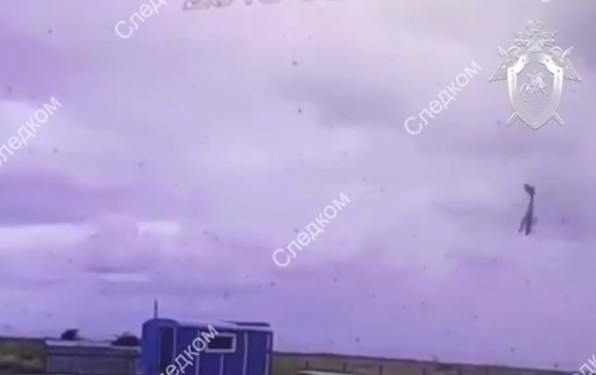 Опубликовано видео крушения самолета в Красноярском крае. Фото скриншот видео twitter.com/sledcom_rf