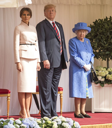 Дональд и Мелания Трамп, Елизавета II. Фото Getty