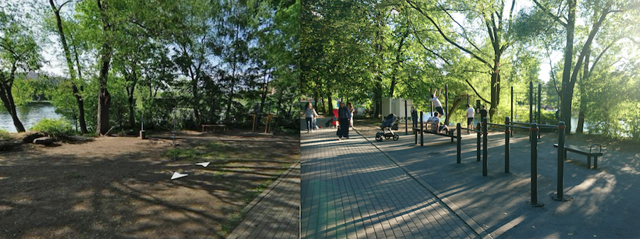 Воронцовский парк раньше и сейчас. Фото предоставлено Мосгорпарком