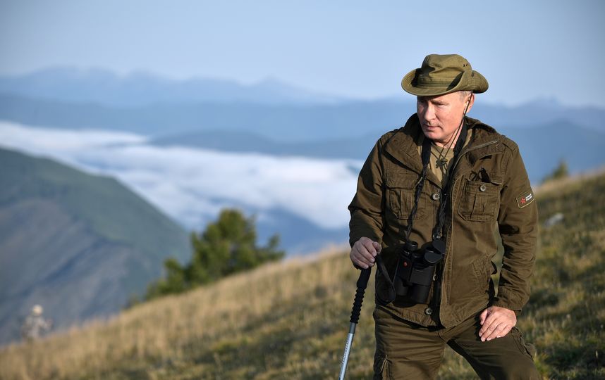 Владимир Путин на отдыхе в Тыве. Фото AFP