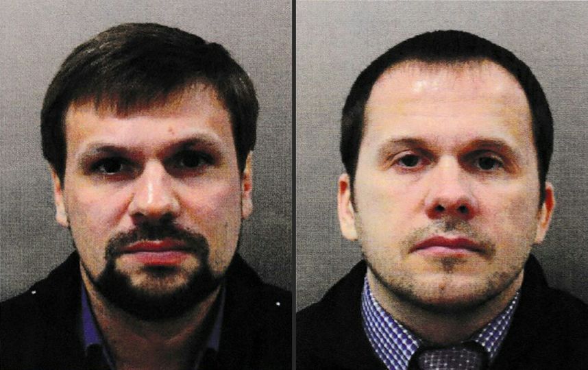 Александр Петров и Руслан Боширов, обвиняемые в отравлении Скрипалей. Фото AFP