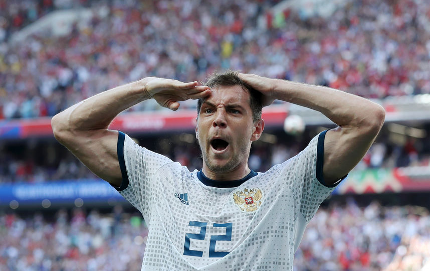 Капитан сборной России Артём Дзюба забил победный гол. Фото Getty