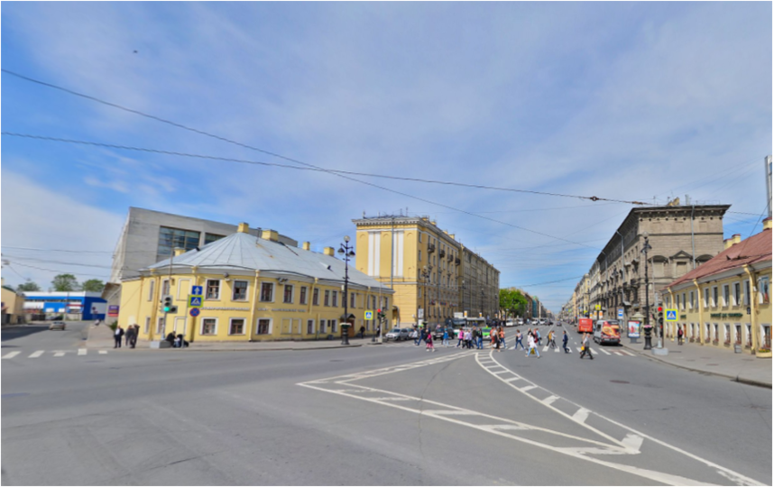 Площадь Александра Невского. Фото скриншот Яндекс.Панорамы.