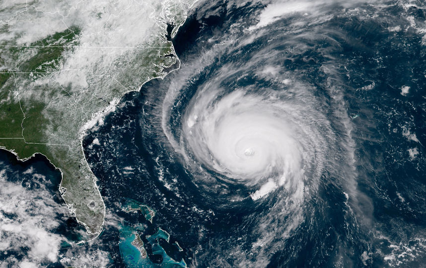 Так выглядит "ураган века" "Флоренс" из космоса. Фото Getty