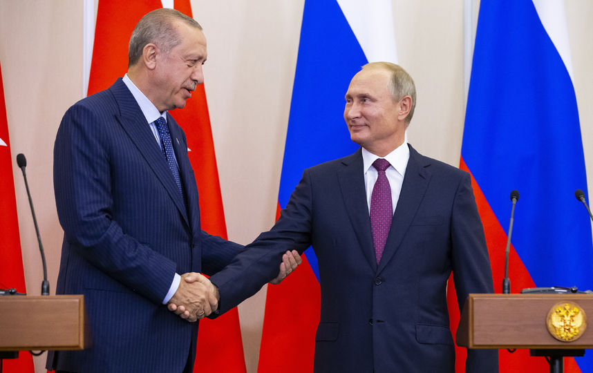 Переговоры Путина и Эрдогана шли более четырёх часов. Фото AFP