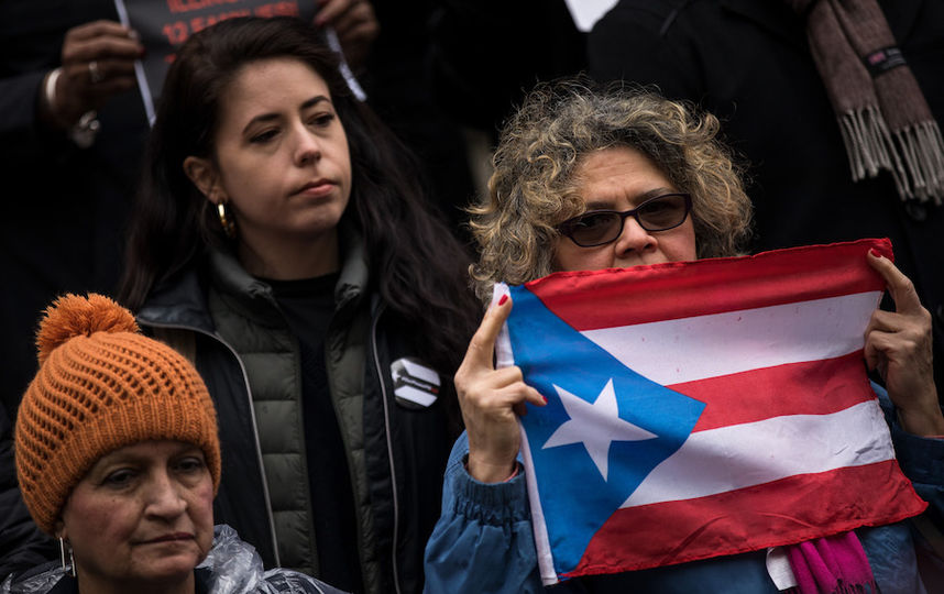 Демонстрации в поддержку Пуэрто-Рико. 