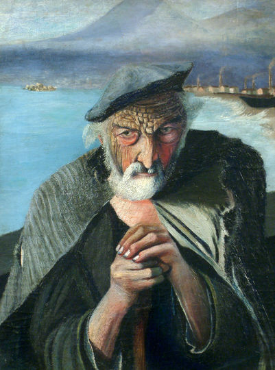 Старый рыбак. Фото Общественное достояние.