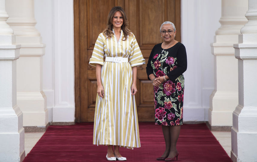 Мелания Трамп и первая леди Кении Марьярет Кеньятта. Фото AFP