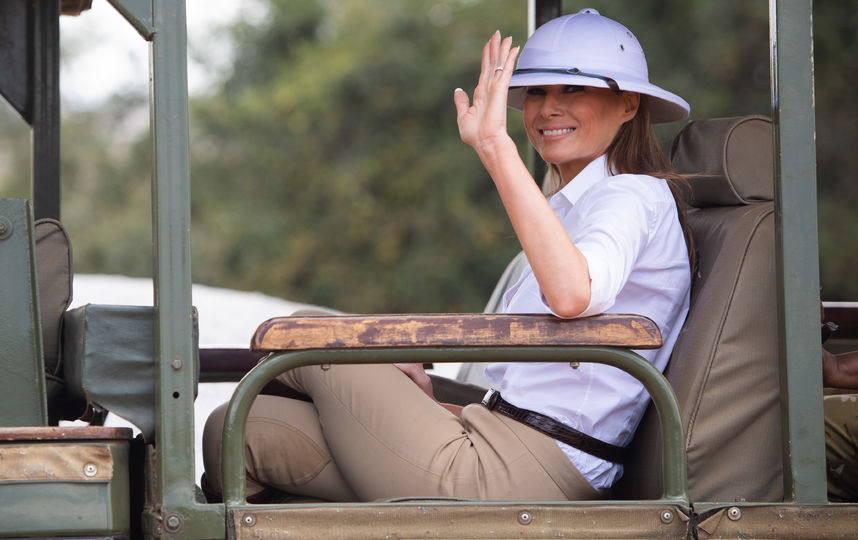 Мелания Трамп на экскурсии в Национальном парке Кении. Фото AFP