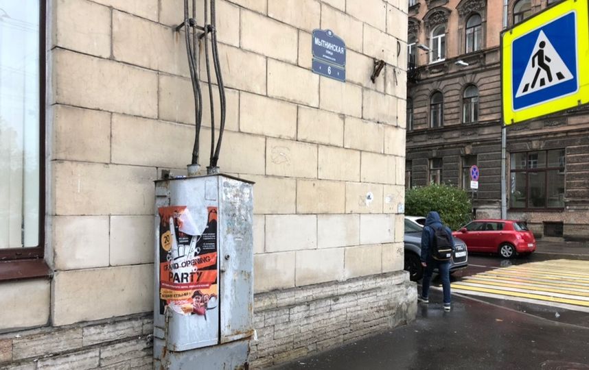 В Петербурге активисты раскрасили электрический шкаф на Мытнинской. Фото mytndvor, vk.com