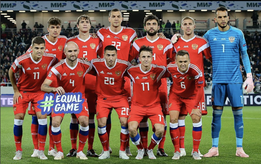Сборная России перед матчем со Швецией. Фото Instagram @teamrussia