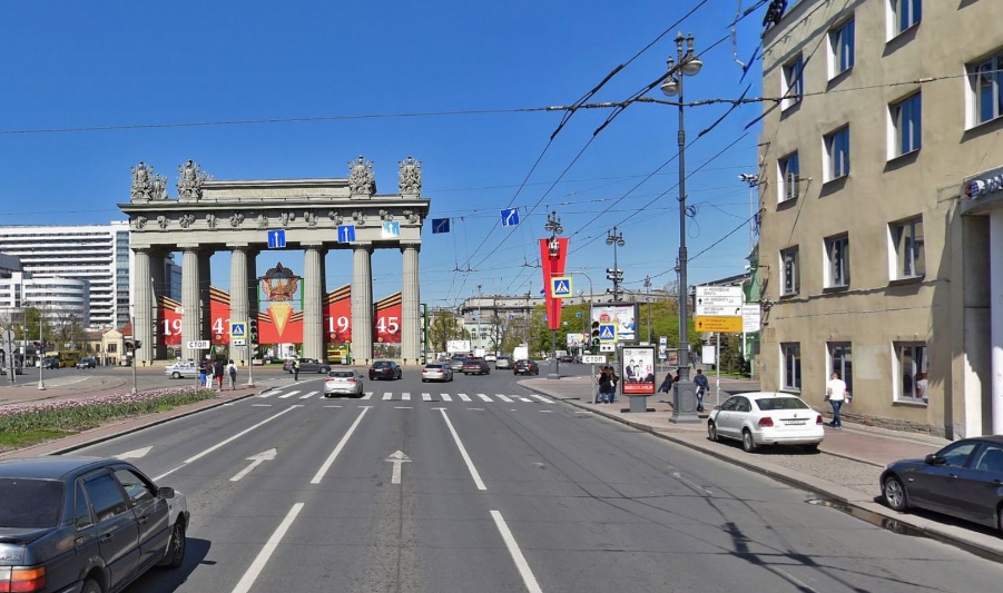 Московские триумфальные ворота. Фото скриншот Яндекс.Панорамы.