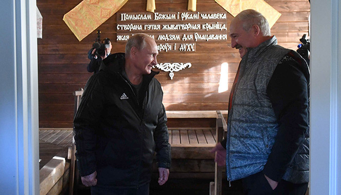 Александр Лукашенко и Владимир Путин. Фото http://president.gov.by