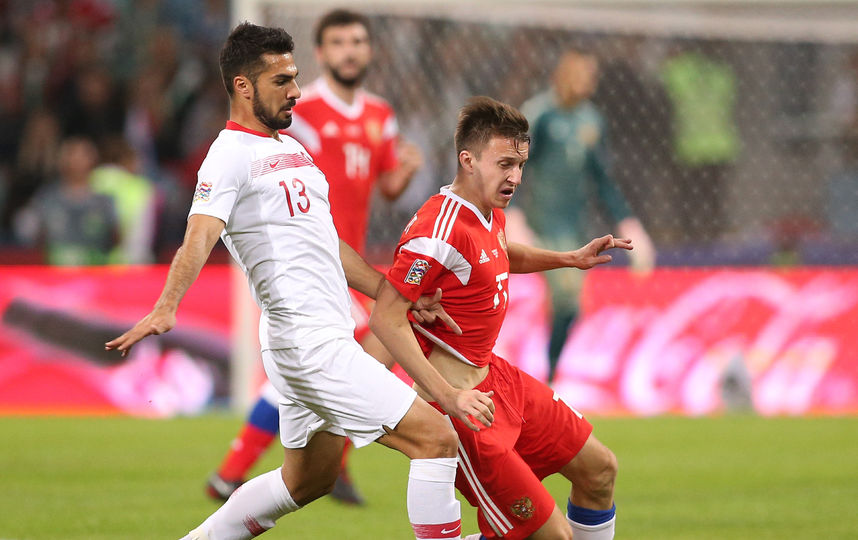 Россияне одержали победу над турками второй раз. Прошлая игра в Лиге наций завершилась со счётом 2:1. Фото AFP